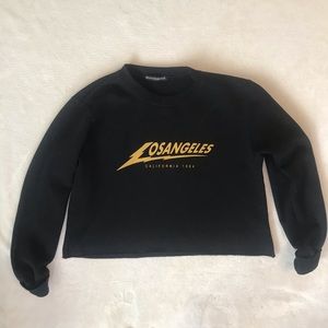 Brandy Melville Cropped Los Angeles California Crewneck